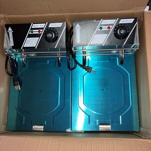 Stainless Steel Electric Double Fryer